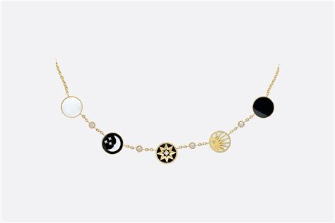 rose celeste dior necklace|Rose Céleste Necklace Yellow and White Gold, Diamond, Onyx .